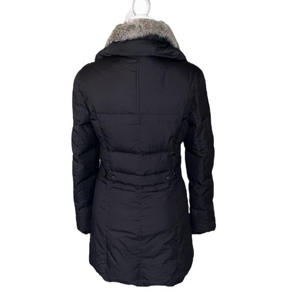 Steve by Searle Black Down & Genuine Fur Collar Quilted Puffer Jacket Coat  - M - Picture 7 of 16